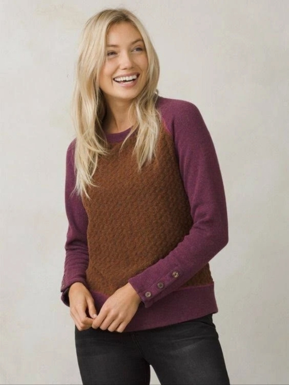 Prana Aya Colorblock Wool Sweater